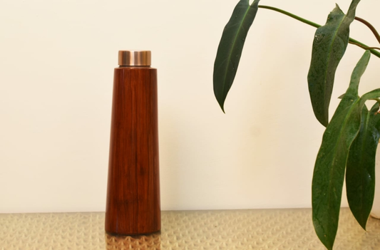 Bamboo and Stainless Steel Thermos Bottle