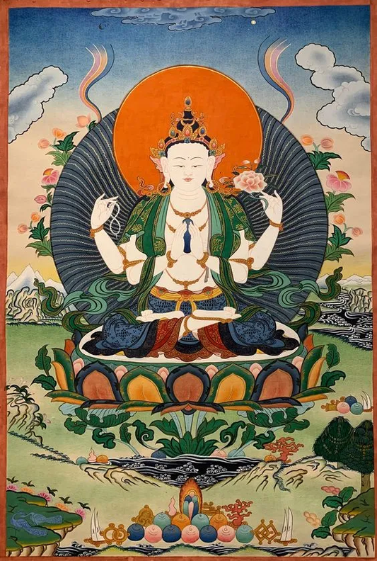 Thangka Painting of White Tara